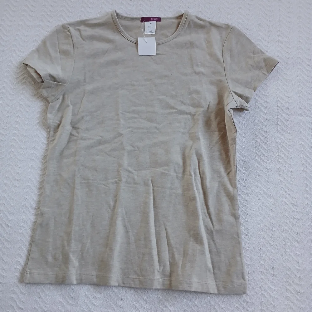 j.crew 2004 cotton tee shirt medium minimal neutral vintage y2k clean earth prep